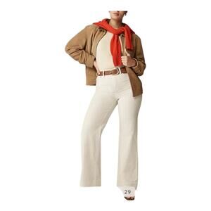 J.Crew White Corduroy Wide Leg Pants Women’s Size 29 Casual Fall